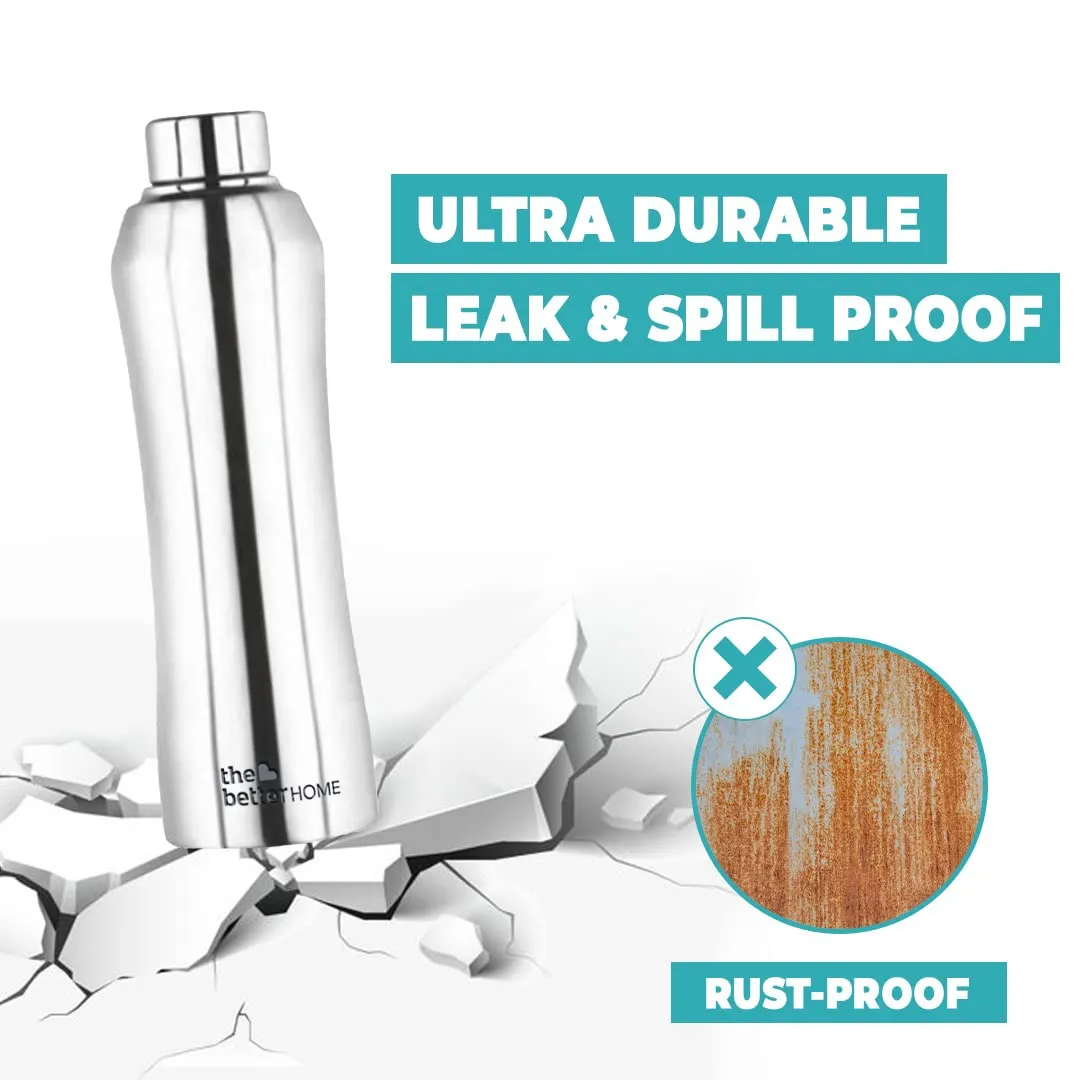 The Better Home Stainless Steel Water Bottle 1 Litre | Non-Toxic & BPA Free Water Bottles 1  Litre | Steel Bottle For Home, Office & School | Pack of 20