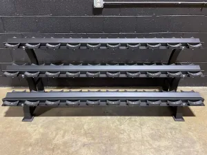 Three Tier 15 Pair Commercial Dumbbell Rack