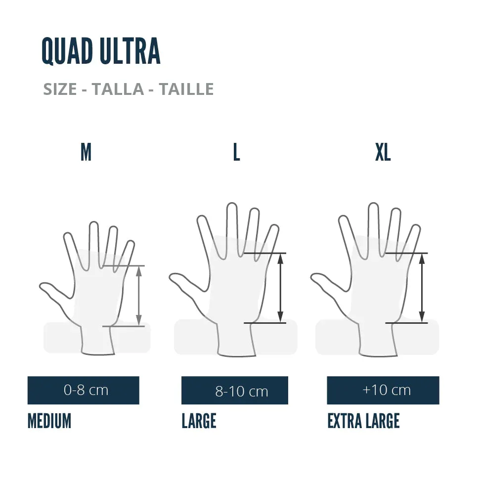 Velites Quad Ultra Hand Grips No Chalk Grey with Wrist Bands