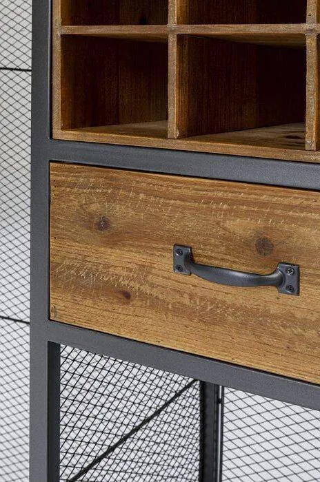 Vinoteca Industrial Bar Cabinet