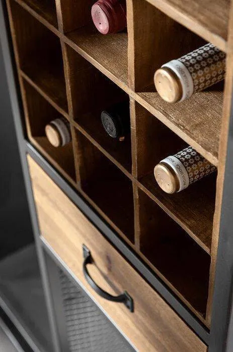 Vinoteca Industrial Bar Cabinet